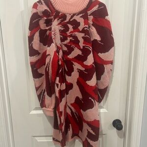 FARM Rio Pink and Red Knit Sweater